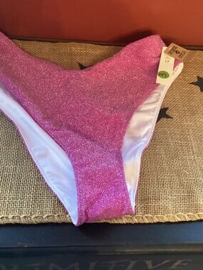 NWT VICTORIAS SECRET PINK SPARKLE  BIKINI BOTTOM